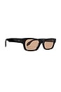 view 2 of 3 Alix Sunglasses in Gloss Black Amber Lens