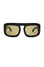 view 1 of 2 Aries Sunglasses in Gloss Black & Olive Green