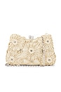 view 1 of 5 Gustavia Raffia Flower Clutch in Natural Raffia