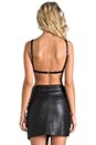 view 4 of 5 Кожаный бюстгальтер с треугольными чашками in Black