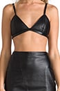 view 5 of 5 Кожаный бюстгальтер с треугольными чашками in Black