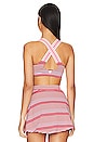 view 3 of 4 CUTE LEAGUE スポーツブラ in Coral Stripe