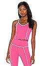 view 2 of 5 Sunset 70's Midi Tank in Disco Pink