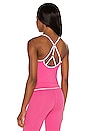 view 4 of 5 Sunset 70's Midi Tank in Disco Pink