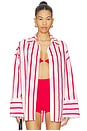 view 1 of 4 CAMISA REVERIE in Red & White Stripe