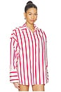 view 2 of 4 CAMISA REVERIE in Red & White Stripe