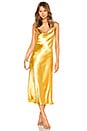 view 1 of 3 Berri Cowl Neck Slip Dress in Pot Of Gold