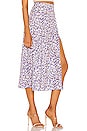 view 2 of 4 Skatie High Slit Skirt in Purple Leopard