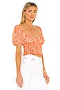 view 2 of 4 Stella Top in Orange & White Zebra