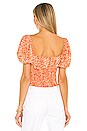 view 3 of 4 Stella Top in Orange & White Zebra