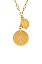 view 2 of 3 St. Christopher Necklace in Golden Glow
