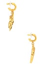 view 3 of 3 BOUCLES D'OREILLES CLOUS ORIGINAUX ROWDY in Gold