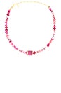 view 1 of 2 COLLAR CON COLGANTE DE CUENTAS CHROMA in Electric Pink