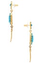 view 2 of 2 PENDIENTES LARGOS PETRA in Blue