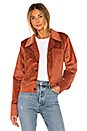 view 1 of 4 BLOUSON TRUCKER ELLIE in Rust Velvet