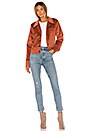view 4 of 4 BLOUSON TRUCKER ELLIE in Rust Velvet