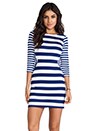 view 1 of 6 Courtney Striped Dress in Sapphire