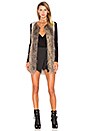 view 1 of 3 Kya Faux Fur Vest in Heather Oatmeal