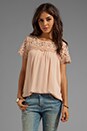 view 1 of 5 Victoria Short Sleeve Top in Blush
