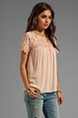 view 2 of 5 Victoria Short Sleeve Top in Blush