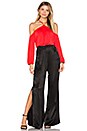 view 4 of 4 Bella Cold Shoulder Top in Tango Red