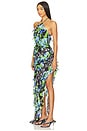 view 3 of 4 VESTIDO LONGO ASSIMÉTRICO BRIONY in Black Multi