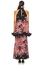 view 3 of 3 Tulsia Cape Maxi Dress in Red & Black Multi