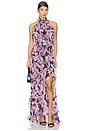 view 1 of 3 Solene Gown in Black & Lilac