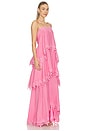 view 2 of 3 Miri Tiered Gown in Bubblegumpink