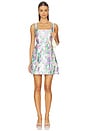 view 1 of 3 Lavina Sqaure Neck Mini Dress in Purple Floral