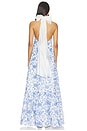 view 4 of 5 Elin Halter Gown in White & Blue