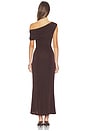 view 4 of 4 MAXIVESTIDO SIMONE in Chocolate Brown