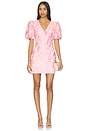 view 1 of 4 Monique Puff Sleeve Mini Dress in Pink