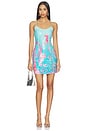 view 1 of 4 Coral Fitted Mini Dress in Blue Multi