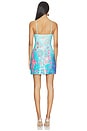 view 3 of 4 Coral Fitted Mini Dress in Blue Multi