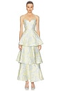 view 1 of 4 ROBE DE SOIRÉE PENELOPE in Yellow & Blue