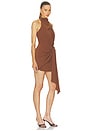 view 2 of 4 Anaya Halter Mini Dress in Mocha Brown