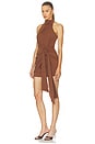 view 3 of 4 Anaya Halter Mini Dress in Mocha Brown