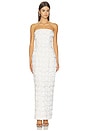 view 1 of 4 ROBE DE SOIRÉE SILVANA in White & Silver