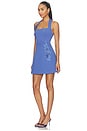 view 3 of 5 Talitha Halter Neck Mini Dress in Cornflower Blue