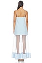 view 3 of 4 Reina 3d Floral Gown in Sky Blue