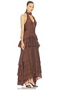 view 2 of 3 Rosera Halter Gown in Chocolate Brown