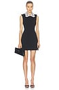 view 1 of 4 Elysia Collar Mini Dress in Black & White
