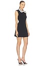 view 2 of 4 Elysia Collar Mini Dress in Black & White