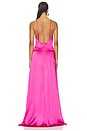 view 4 of 3 Erielle Cowl Neck Gown in Fuchsia Pink