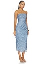 view 2 of 4 Elisa Strapless Midi Dress in Steel Blue