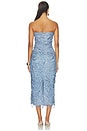 view 4 of 4 Elisa Strapless Midi Dress in Steel Blue