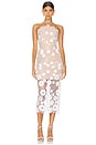 view 1 of 4 Elodie Midi Dress in Ivory & Nude