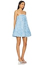 view 3 of 5 Kaia Trapeze Mini Dress in Hydrangea