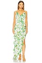 view 1 of 4 Tess Asymmetrical Maxi Dress in Green Multi